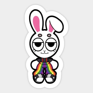 Pride Flag Bunny Sticker